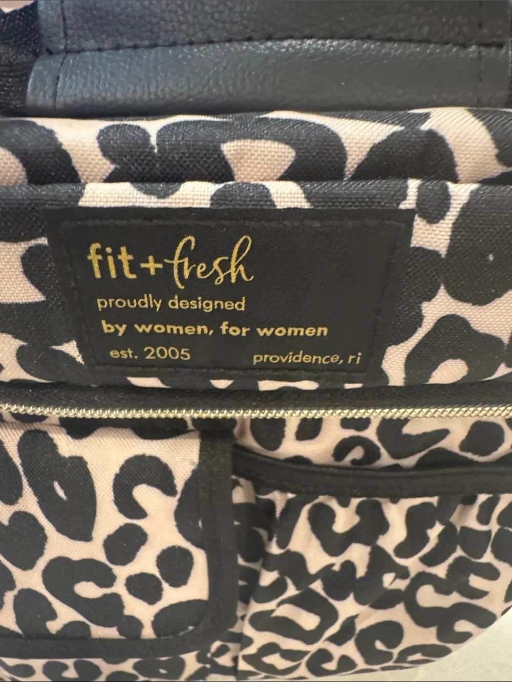 Fit + Fresh Leopard Print Insulated Lunch Bag